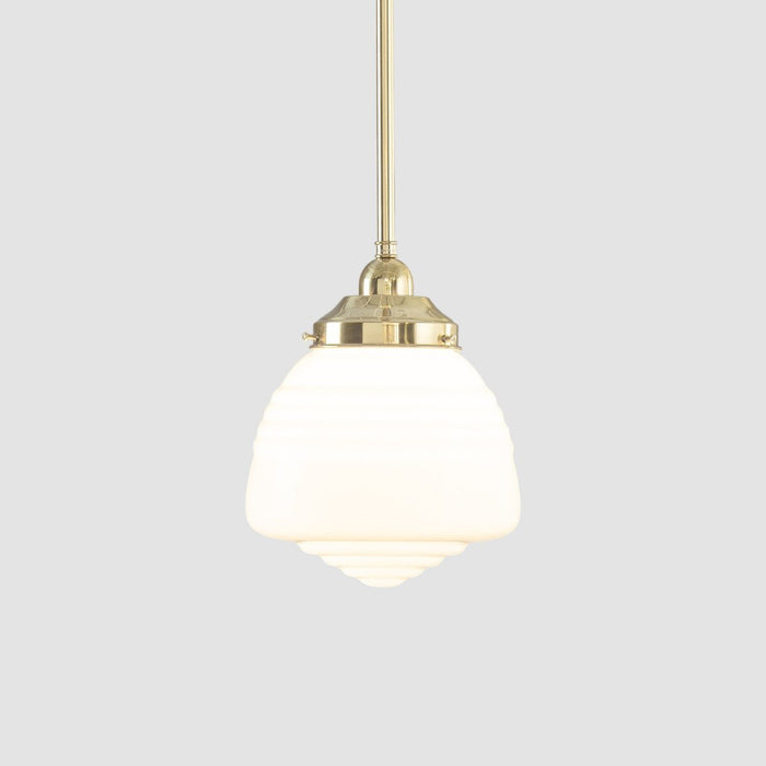 Domec Pendant Light Polished Brass & Opal Gloss - 3090597