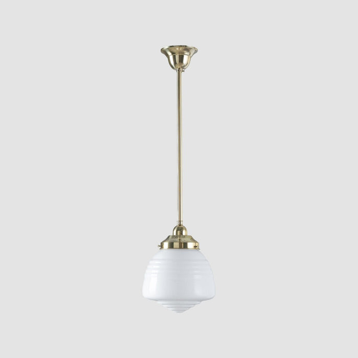 Domec Pendant Light Polished Brass & Opal Gloss - 3090597