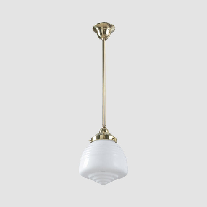Domec Pendant Light Polished Brass & Opal Gloss - 3090597