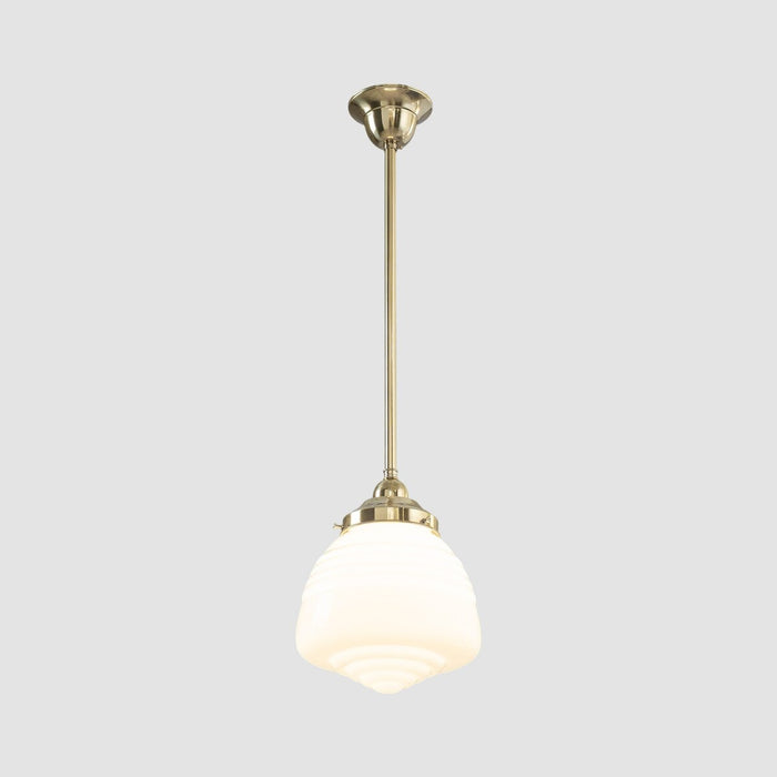 Domec Pendant Light Polished Brass & Opal Gloss - 3090597