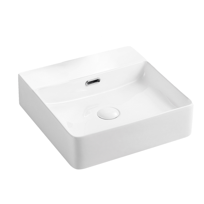 Vela Wall Hung Square Basin With Overflow 1TH - LT-2177