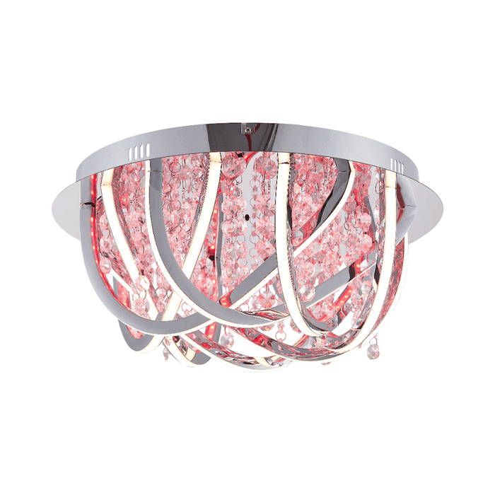 Luxia LED Flush Mount Light 36W 4000K + RGB Chrome - LUXIA C45R-RGB