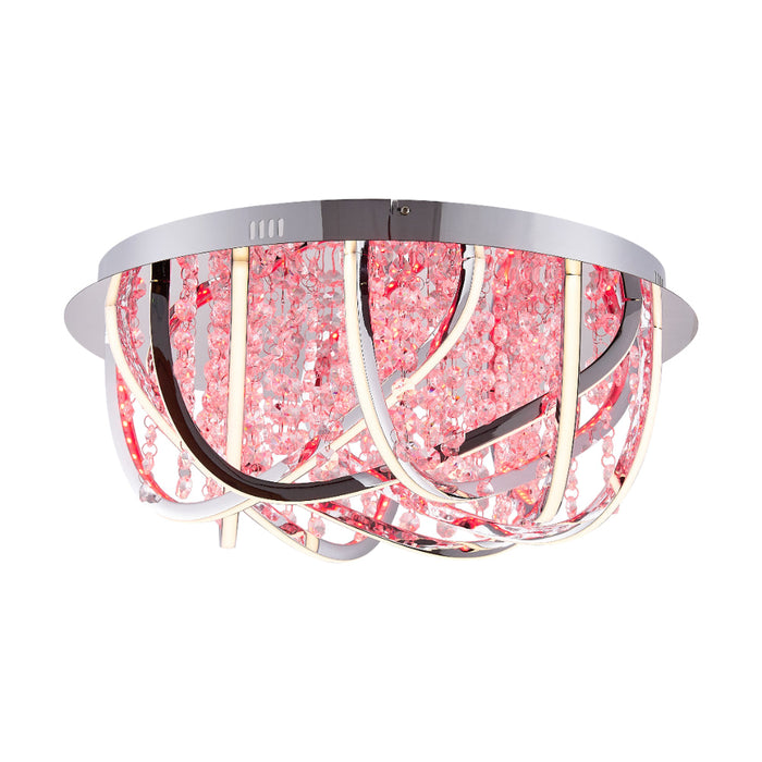 Luxia LED Flush Mount Light 44W 4000K + RGB Chrome - LUXIA C55R-RGB