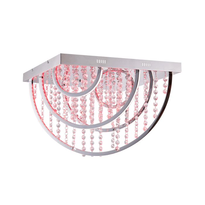 Luxia LED Flush Mount Light 32W 4000K + RGB Chrome - LUXIA C55S-RGB
