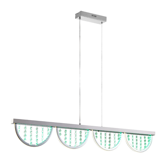 Luxia LED Pendant Light 24W 4000K + RGB Chrome - LUXIA PE120-RGB