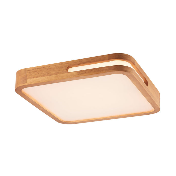 Lyric Square LED Oyster 24W TRI Colour Teak - LYRIC OY40-WD3C