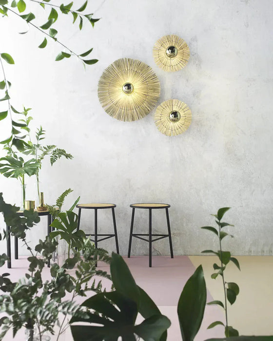 Laos 130mm Large Wall Light Shiny Gold - ARO.A1053/10/ORO+1141/50