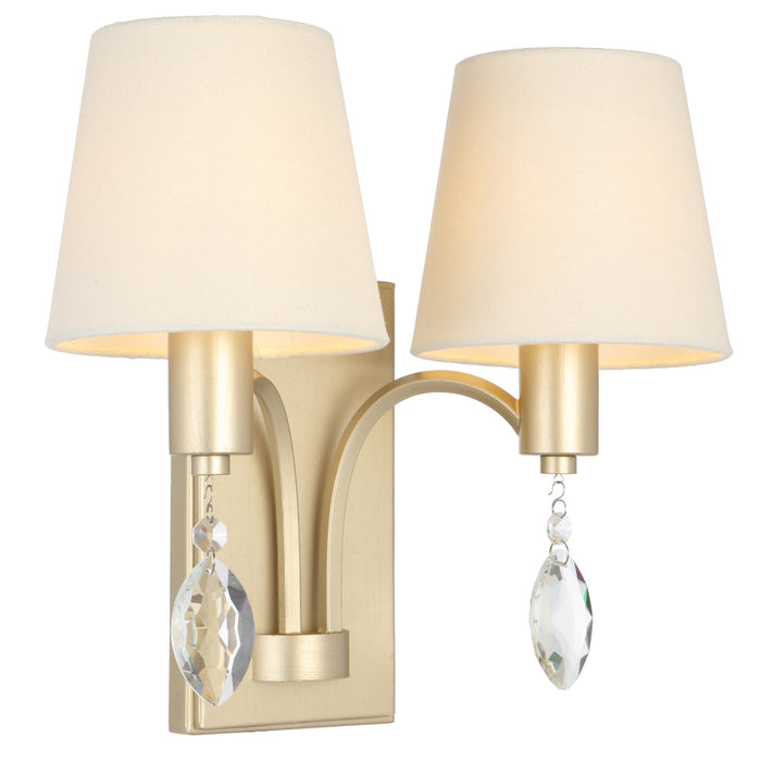 Malvern 2 Light Wall Light Antique Silver - MALVERN WB2-AS