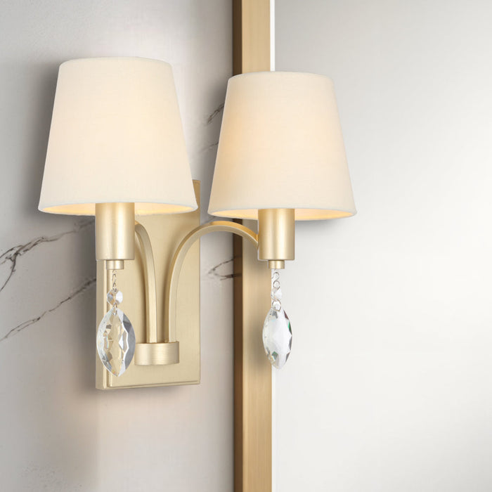 Malvern 2 Light Wall Light Antique Silver - MALVERN WB2-AS