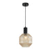 Buy Pendant Lights Australia Interior Glass Jar With Quadrilateral Segment 1 Light Pendant Amber - MARACA3