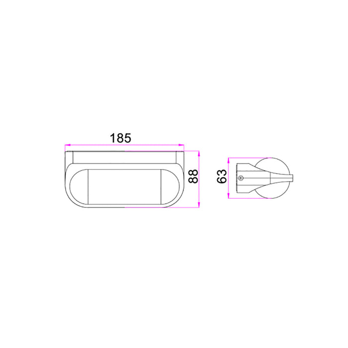 Buy Up / Down Wall Lights Australia MARINA Exterior LED Up/Down Wall Light Dark Grey 7W 3000K IP65 - MARINA1