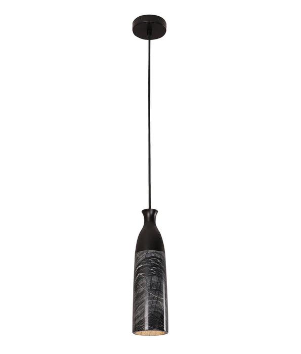 Marmol Interior Marble Cylinder Pendant Light Grey & Black - MARMOL2
