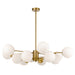 Buy Pendant Lights Australia Marsten 12 Light Pendant Antique Gold & Opal Matt - MARSTEN PE12-AGO