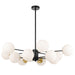 Buy Pendant Lights Australia Marsten 12 Light Pendant Black & Opal Matt - MARSTEN PE12-BKO