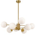 Buy Pendant Lights Australia Marsten 8 Light Pendant Antique Gold & Opal Matt - MARSTEN PE8-AGOM
