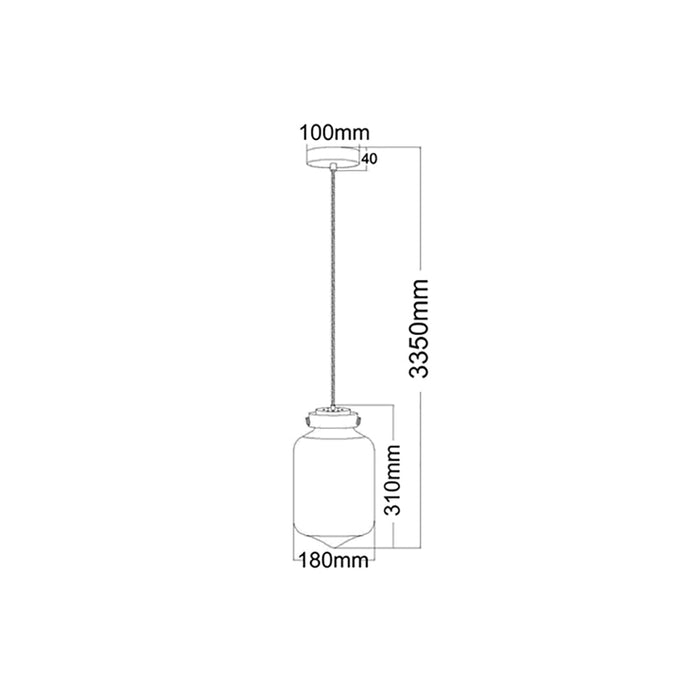 Buy Pendant Lights Australia MASON 1 Light Pendant With Amber Tipped Glass - MASON4
