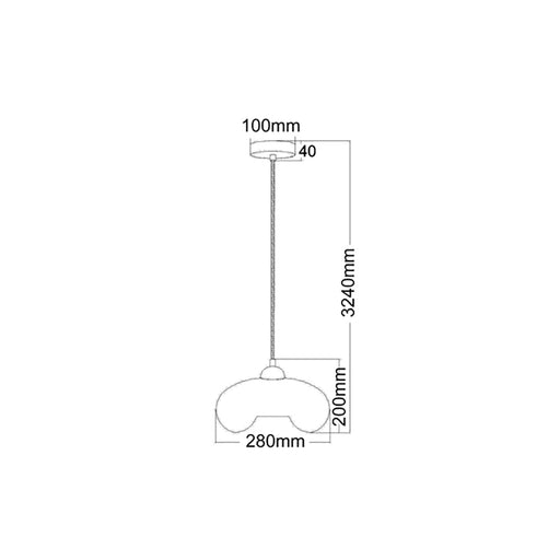 Buy Pendant Lights Australia MASON 1 Light Pendant With Clear Oval Glass - MASON8