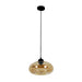 Buy Pendant Lights Australia MASON 1 Light Pendant With Amber Oval Glass - MASON7