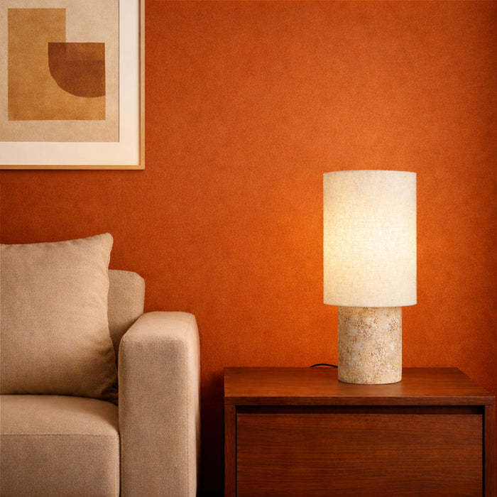Minra Table Lamp Travertine - MINRA TL-BE