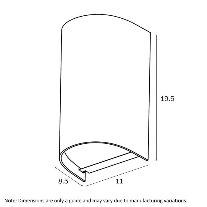 Miro Polycarbonate Up & Down Exterior Wall Light Black - MIRO EX2-BK