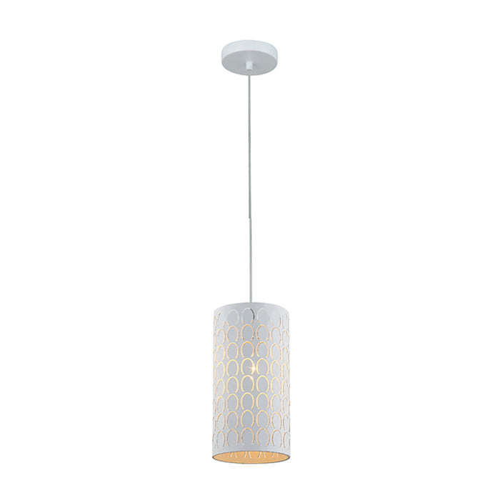 Buy Mini Pendants Australia MODELLO Embossed Oblong 1 Light Pendant White - MODELLO1