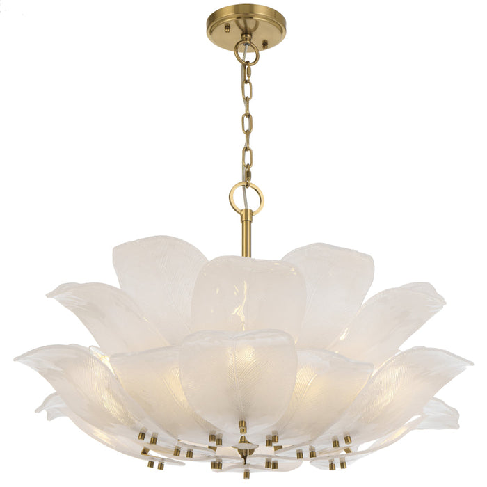 Monte 12 Light Pendant Light Brass & Frost - MONTE PE12-BRS