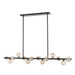 Buy Island Pendant Lights Australia Moran 14 Light Island Pendant Black Metal / Smoke Glass - MORAN PE14-BKSM