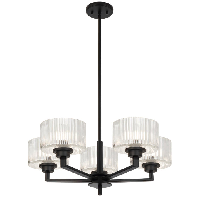 Moreno II 5 Light Pendant Black - MORENO2 PE5-BK