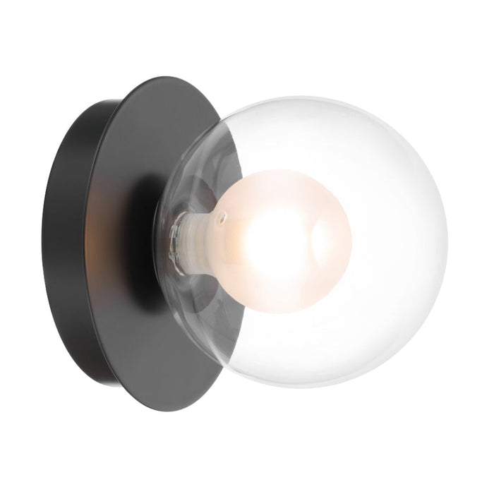 Mosari Wall Light Black Matt & Clear Opal - MOSARI WB-BK