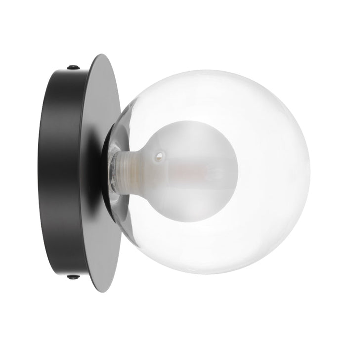 Mosari Wall Light Black Matt & Clear Opal - MOSARI WB-BK