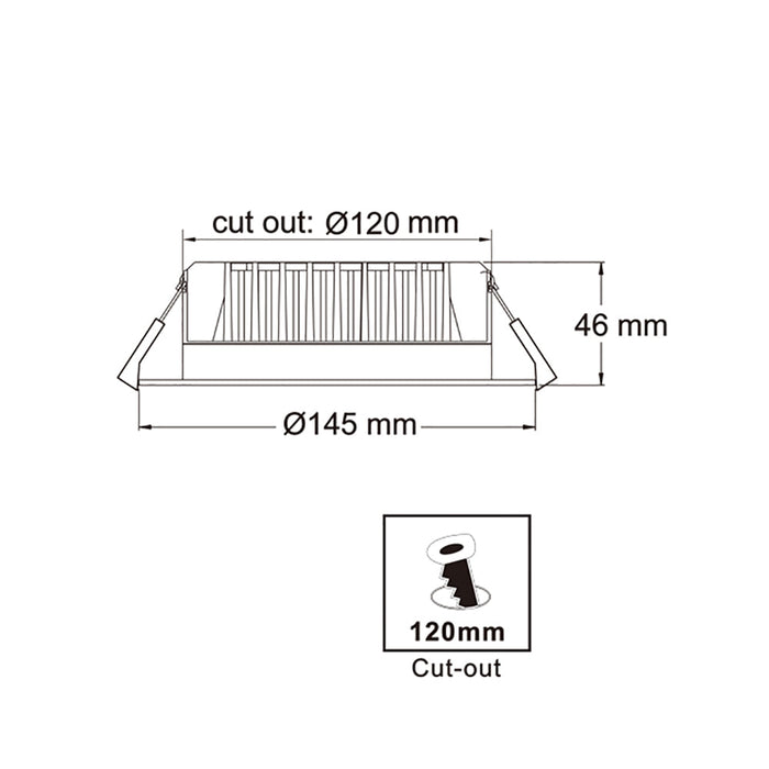 Buy Recessed Downlights Australia MOTION LED Recessed Sensor Downlight 15W 5000K - MOTION4