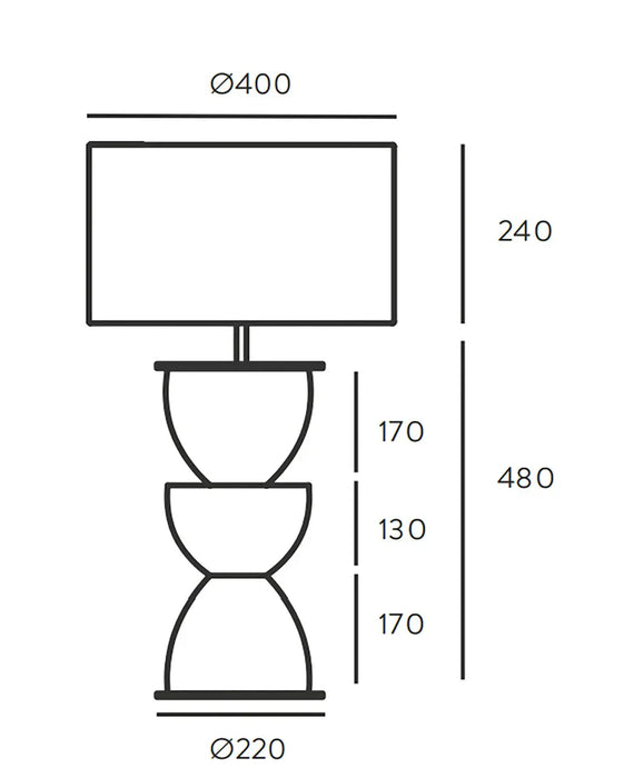 Metric Table Lamp Matte Black - ARO.NAC117/NEG/TBC+801011/41