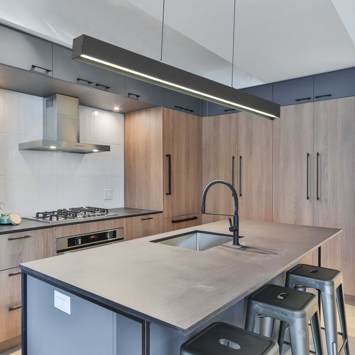 Navaro2 LED Pendant Light 40W TRI Colour Black & Opal - NAVARO2 PE120-BK