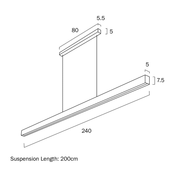 Buy LED Pendants Australia Navaro Smart Tri-Colour LED Pendant White 2400mm - NAVARO PE240-WH