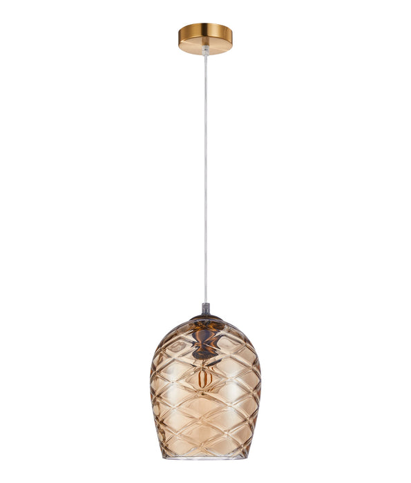 Neta Wine Glass Shade Segmented Pendant Coffee - NETA3