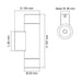 Buy Exterior Wall Lights Australia New Bondi Up / Down Wall Light 8W Black Aluminium 3CCT - SL7222TC/BK