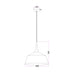 Buy Pendant Lights Australia NORDIC Angled Dome Pendant Light Medium White - NORDIC3