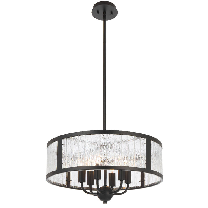 Norel 6 Light Pendant Black - NOREL PE6-BK