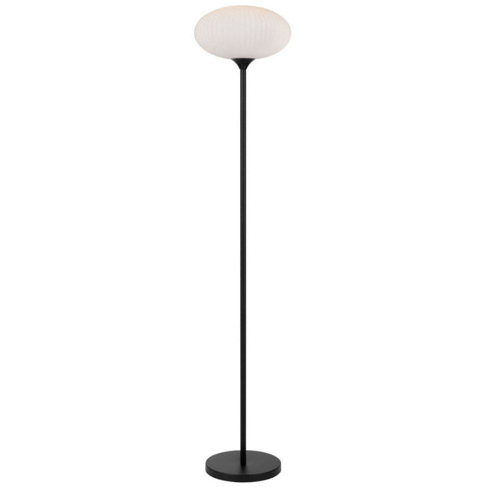 Buy Floor Lamps Australia Nori 1 Light Floor Lamp Black & Opal Matt - NORI FL-BKOM