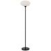 Buy Floor Lamps Australia Nori 1 Light Floor Lamp Black & Opal Matt - NORI FL-BKOM