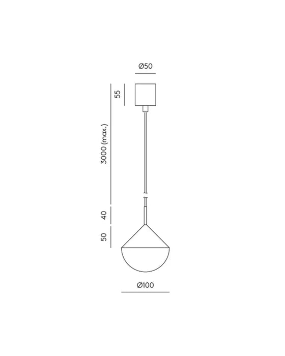 Nino LED Pendant Light 7W 2700K Matte Brass - ARO.C1275/ORO