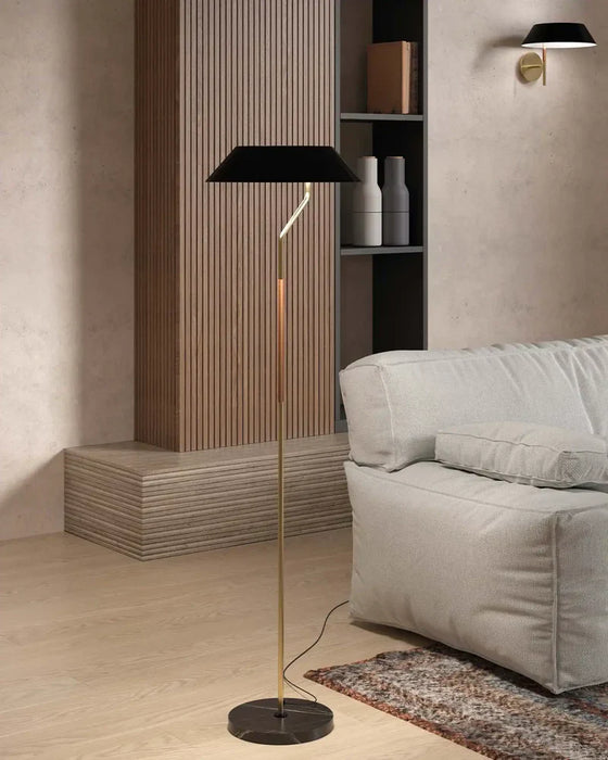 Aider Floor Lamp Satin Nickel - ARO.P1287/NIQ-NEG
