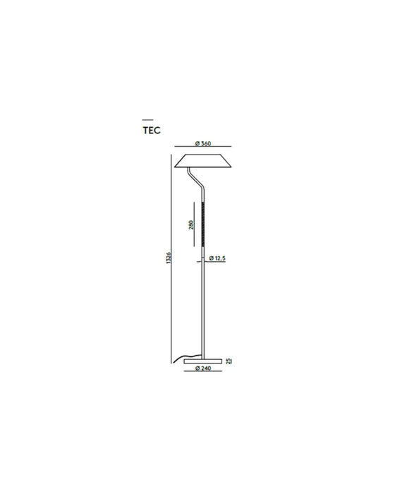 Aider Floor Lamp Satin Nickel - ARO.P1287/NIQ-NEG