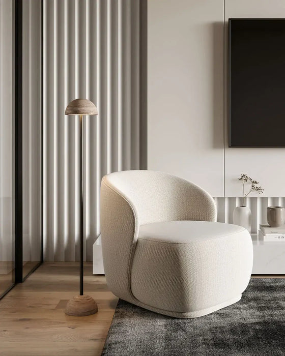 Big Dussa LED Floor Lamp 9W 2700k Aged Gold & Travertine - ARO.P1307/ORO-TRA
