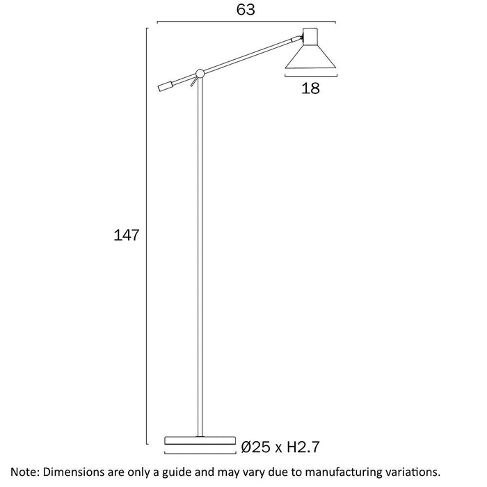 Olav Floor Lamp Black / Satin - OLAV FL-BK