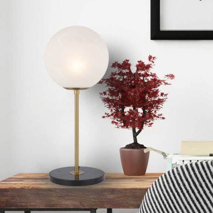 Buy Table Lamps Australia Oliana Table Lamp W200mm Antique Gold Iron Black Marble - OLIANA TL20-AGMB