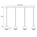 Buy Island Pendant Lights Australia Oneta Pendant 4 Lights White Iron - ONETA PE04-WHCL