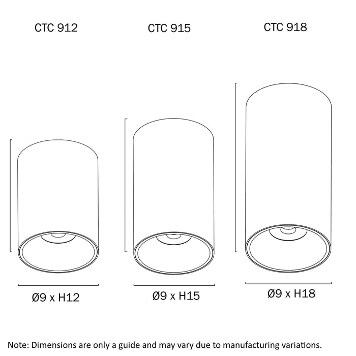 Oren LED Surface Mounted Downlight 24W TRI Colour White - OREN CTC918-WH3C