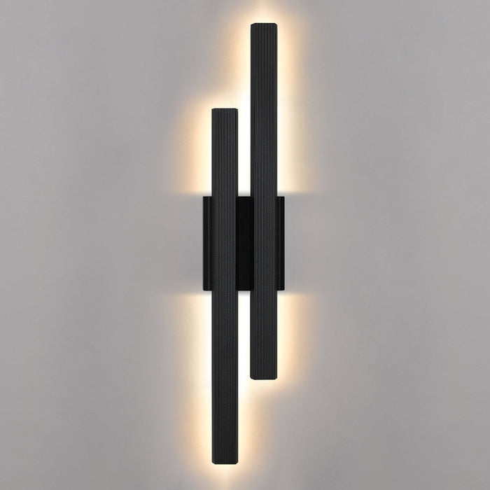 Ostel LED 2 Light Wall Light 20W Tri Colour Black - OSTEL EX2-BK