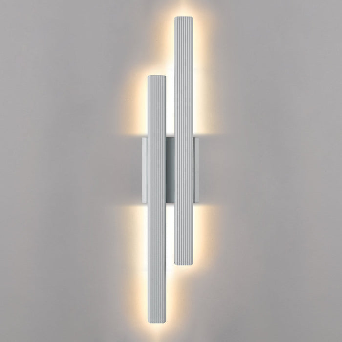 Ostel LED 2 Light Wall Light 20W Tri Colour White - OSTEL EX2-WH